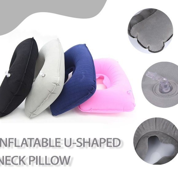 Inflatable Neck Pillow for Traveling, Portable Head and Neck Support Pillows, Su - Picture 13 of 16
